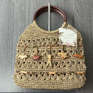 NWT Capelli animal macrame bag